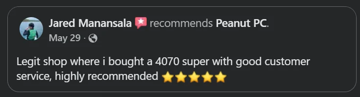 Jared Manansala recommends Peanut PC on Facebook