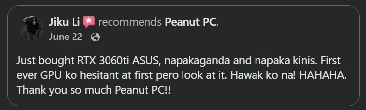 Jiku Li recommends Peanut PC on Facebook