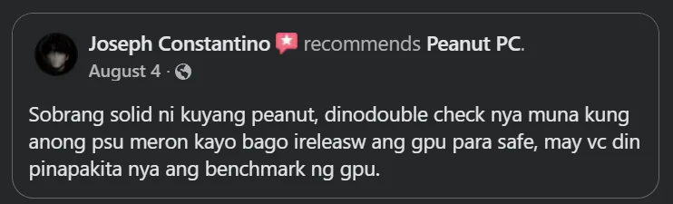 Joseph Constantino recommends Peanut PC on Facebook